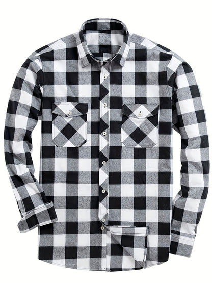 Flannel Plaid Shirt For Men All Seasons