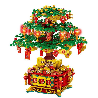 Building Blocks Music Box Christmas Tree Decor