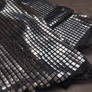 Bolso de ropa de diseñador con láser, pasarela de moda, boda, espejo de tela