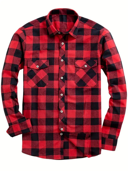Flannel Plaid Shirt For Men All Seasons