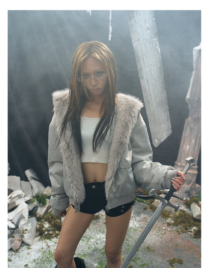 Mountain Carving Mink Fur Air Force Jacket Autumn And Winter