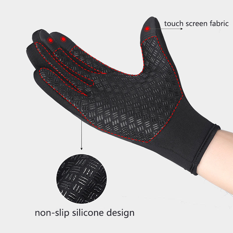 Waterproof touchscreen winter gloves 