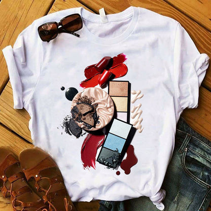 Nail polish print T-shirt