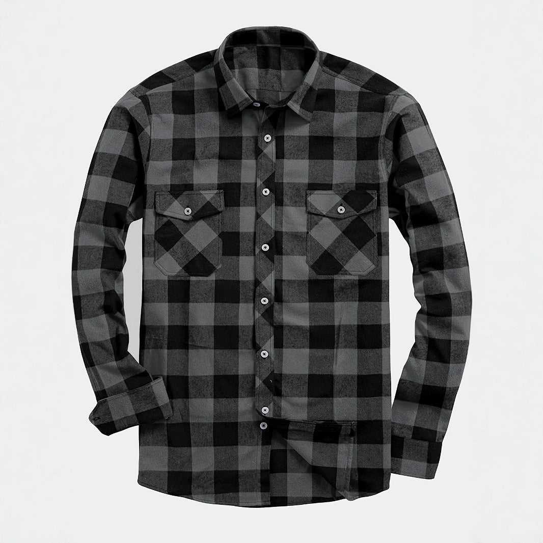 Flannel Plaid Shirt For Men All Seasons