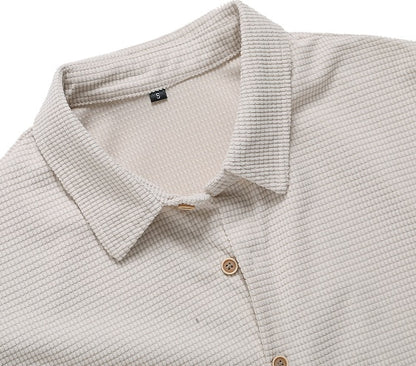 Men's Casual Loose Checked Short-sleeved Shirt