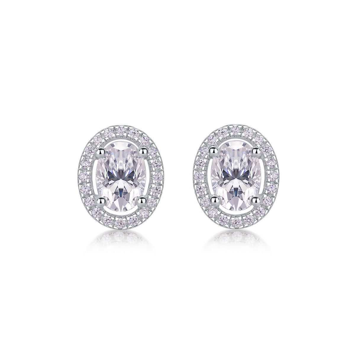 Phantom Night S925 Silver Platinum Plated Moissanite Earrings