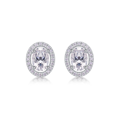 Phantom Night S925 Silver Platinum Plated Moissanite Earrings