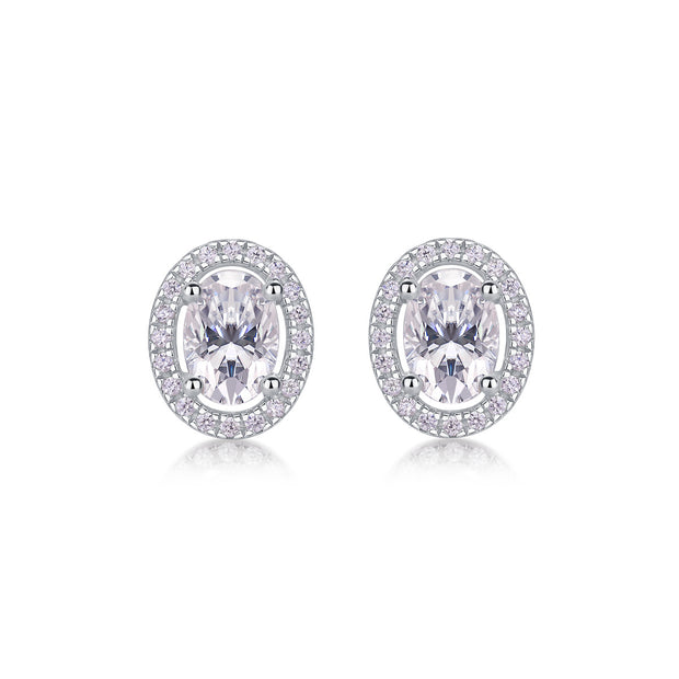 Phantom Night S925 Silver Platinum Plated Moissanite Earrings