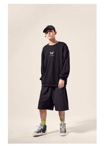 Reflective butterfly print long sleeves