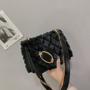 Plush Square Messenger Bag for Women