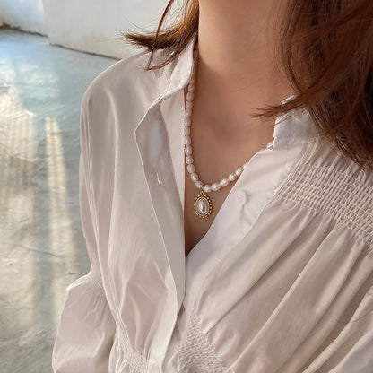 925 Sterling Silver Pearl Pendant Necklace – Art Bead Design