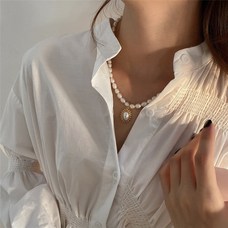 925 Sterling Silver Pearl Pendant Necklace – Art Bead Design