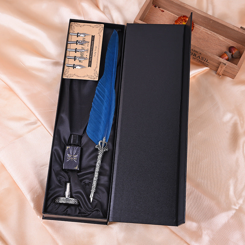 Creative Feather Personalized Fountain Pen – Custom Luxury Signature Pen for Office & Holiday Gifts