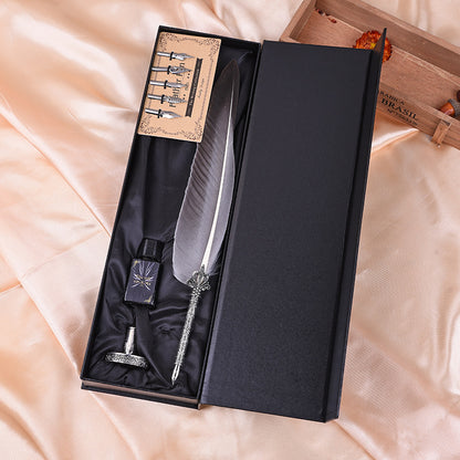 Creative Feather Personalized Fountain Pen – Custom Luxury Signature Pen for Office & Holiday Gifts