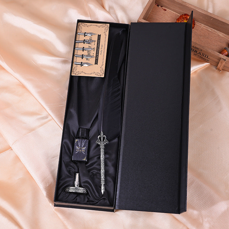 Creative Feather Personalized Fountain Pen – Custom Luxury Signature Pen for Office & Holiday Gifts