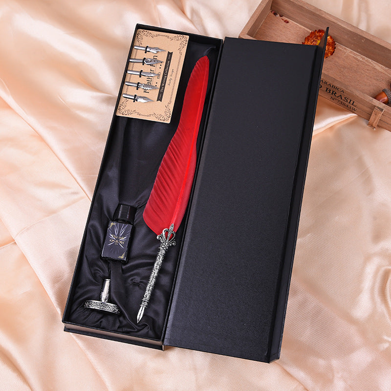 Creative Feather Personalized Fountain Pen – Custom Luxury Signature Pen for Office & Holiday Gifts