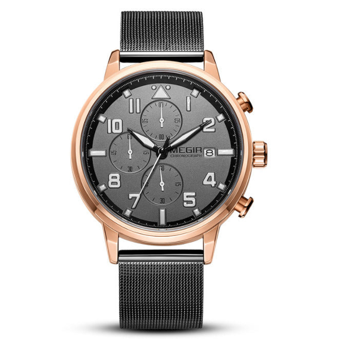 Men's Multifunctional Chronograph Waterproof Steel Belt