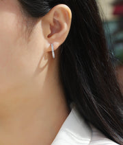 Morning Dew S925 Silver Platinum Plated Moissanite Earrings