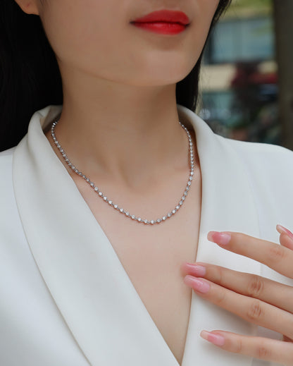 Heart-to-Heart S925 Silver Platinum Plated Moissanite Pendant