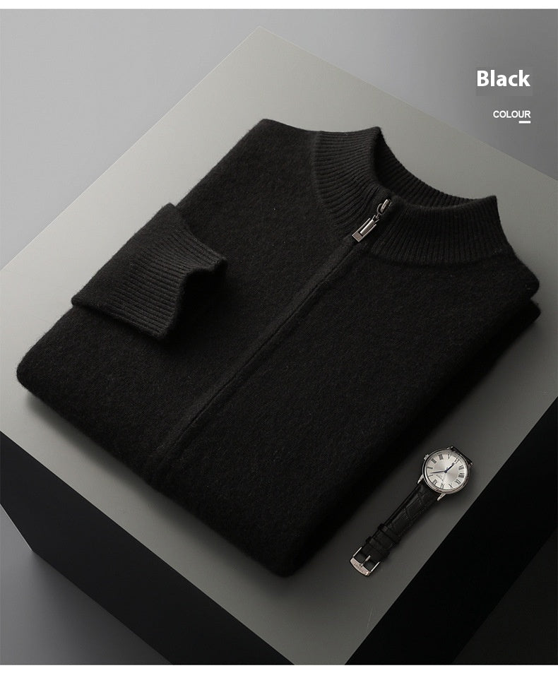 Men's Double-Strand Thick Wool Suit Cardigan – Warm & Stylish