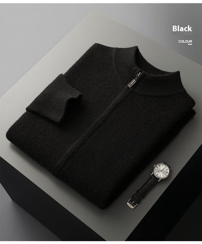 Men's Double-Strand Thick Wool Suit Cardigan – Warm & Stylish