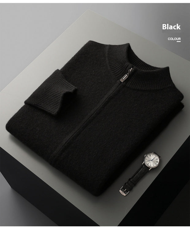 Men's Double-Strand Thick Wool Suit Cardigan – Warm & Stylish