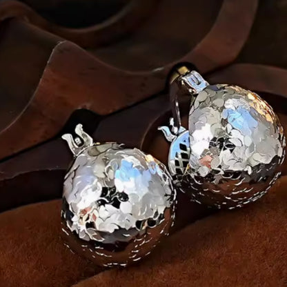 S925 Sterling Silver 3D Women’s Earrings with Buckle & Fabric