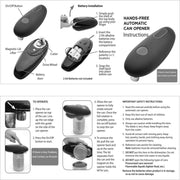 Automatic Electric Can Opener – One-Touch Portable Gadget