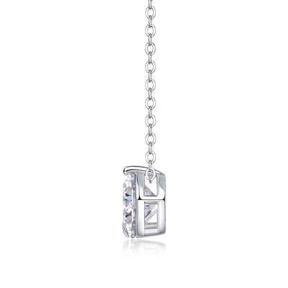 Simple Pleasure S925 Silver 2-Carat Moissanite Diamond Pendant