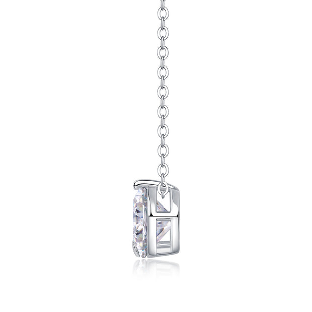 Simple Pleasure S925 Silver 2-Carat Moissanite Diamond Pendant