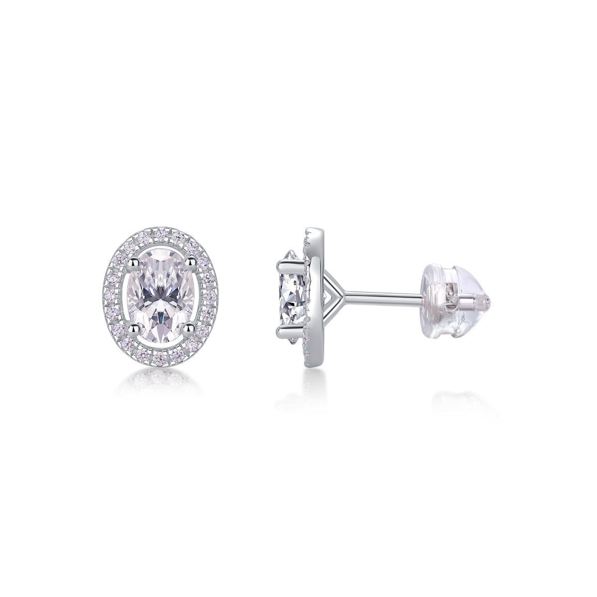 Phantom Night S925 Silver Platinum Plated Moissanite Earrings