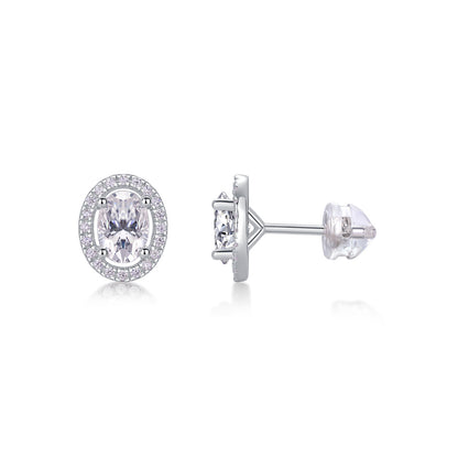 Phantom Night S925 Silver Platinum Plated Moissanite Earrings
