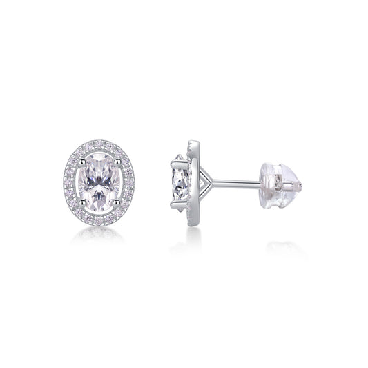 Phantom Night S925 Silver Platinum Plated Moissanite Earrings