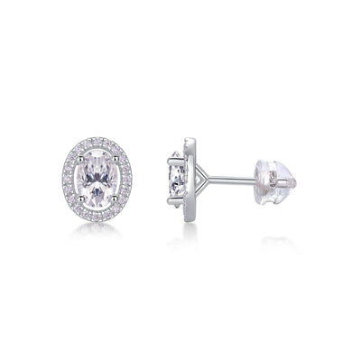 Phantom Night S925 Silver Platinum Plated Moissanite Earrings