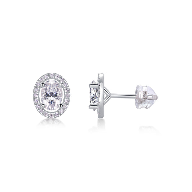 Phantom Night S925 Silver Platinum Plated Moissanite Earrings