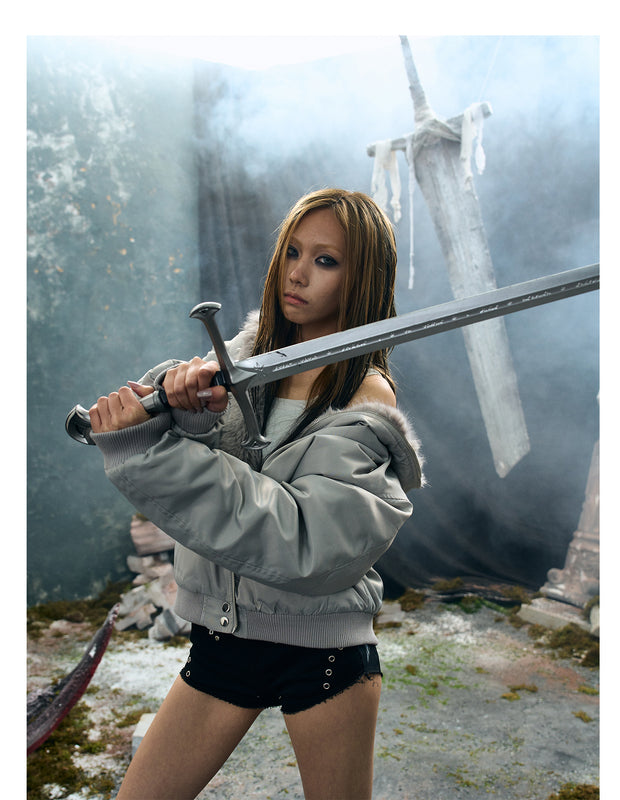 Mountain Carving Mink Fur Air Force Jacket Autumn And Winter