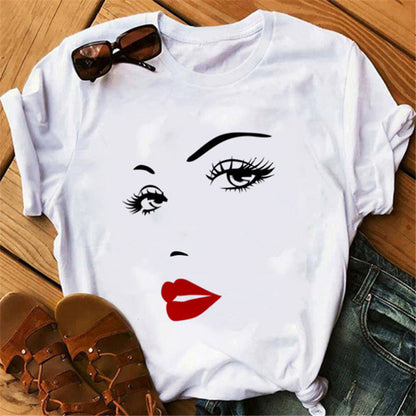 Lip print ladies T-shirt