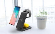 3 in 1 Wireless Fast Charging Station and Phone Stand