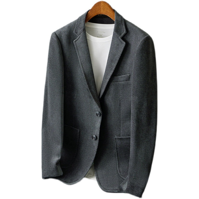 Slim-fit Single-breasted Jacket Korean Trendy Brand Suit Thickened Top