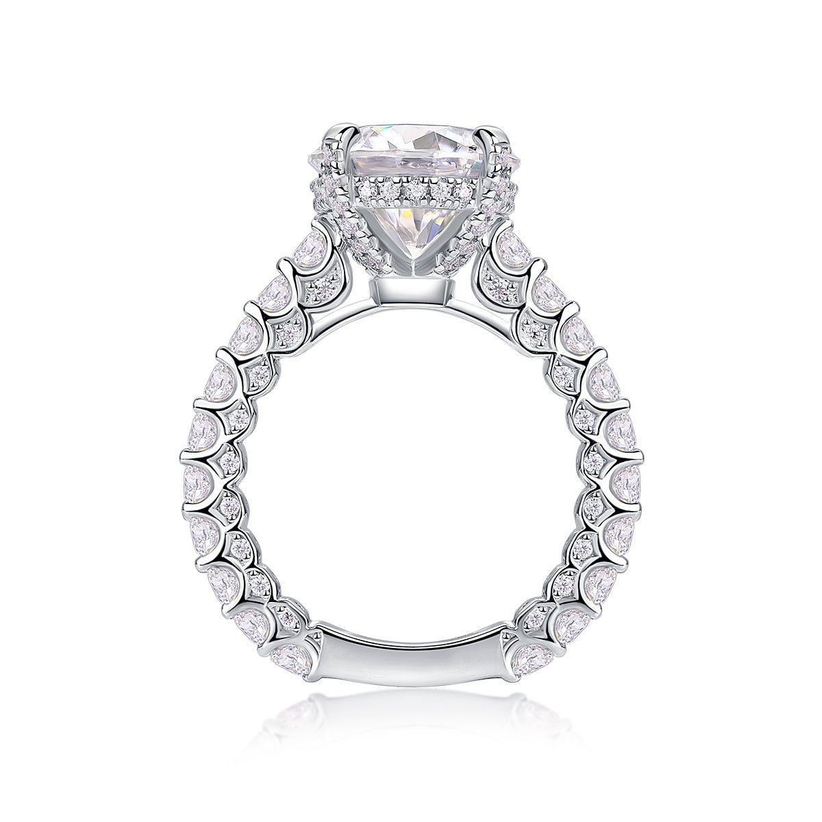 Affectionate S925 Silver 5-Carat Moissanite Diamond Ring