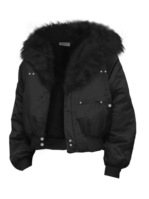Mountain Carving Mink Fur Air Force Jacket Autumn And Winter