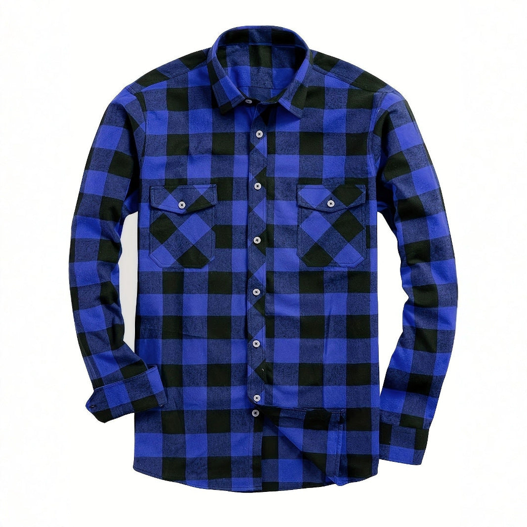 Flannel Plaid Shirt For Men All Seasons