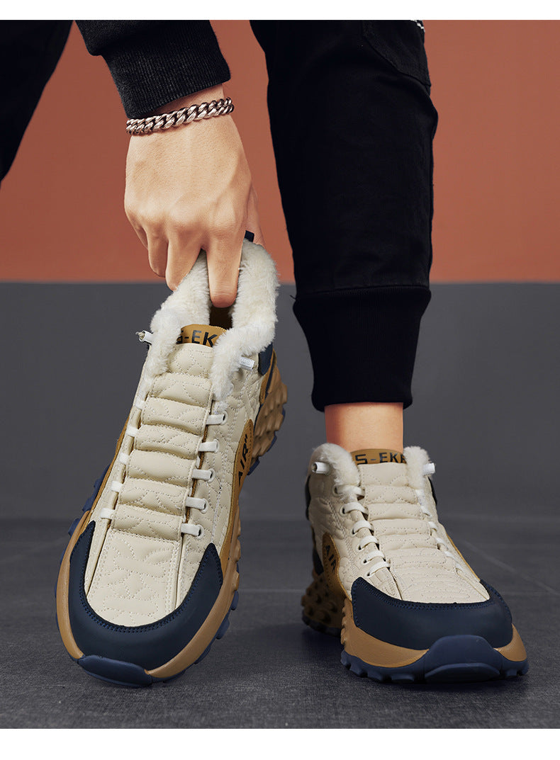 Men’s Winter Slip-On Work Shoes | Warm Velvet Safety Sneakers