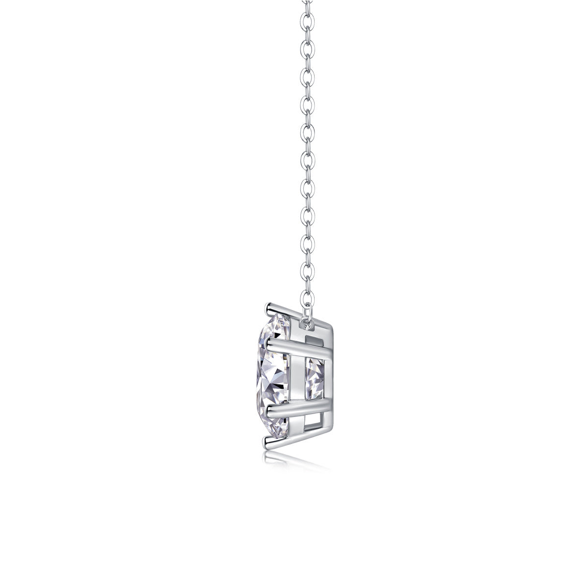 Afternoon Rose S925 Silver 1-3 Carat Moissanite Pendant