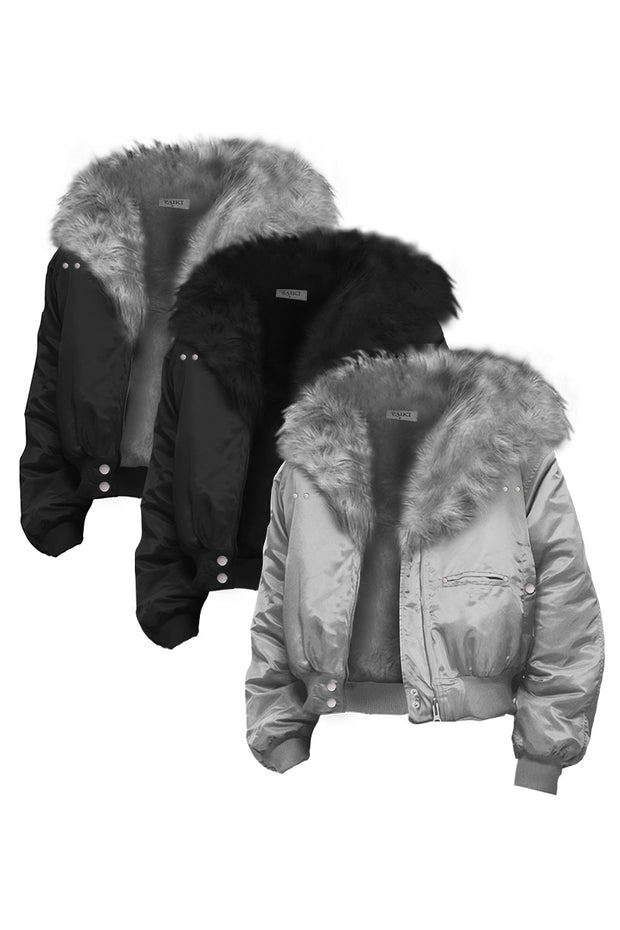 Mountain Carving Mink Fur Air Force Jacket Autumn And Winter