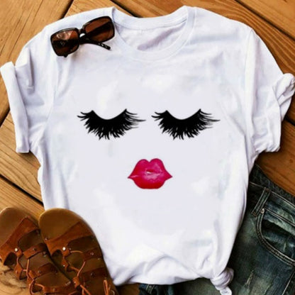Lip print ladies T-shirt