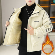 Men’s Warm Fleece Hooded Jacket for Autumn & Winter
