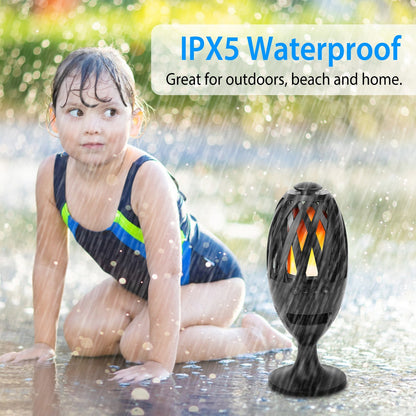 LED Flame Torch Speaker – Waterproof Outdoor Wireless Lantern