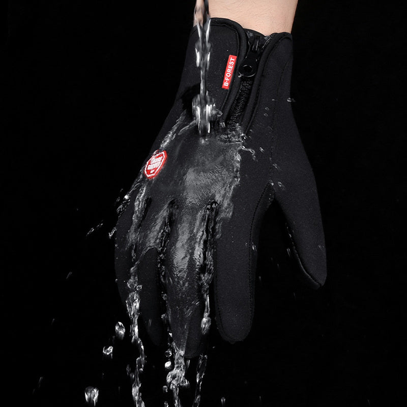 Waterproof touchscreen winter gloves 