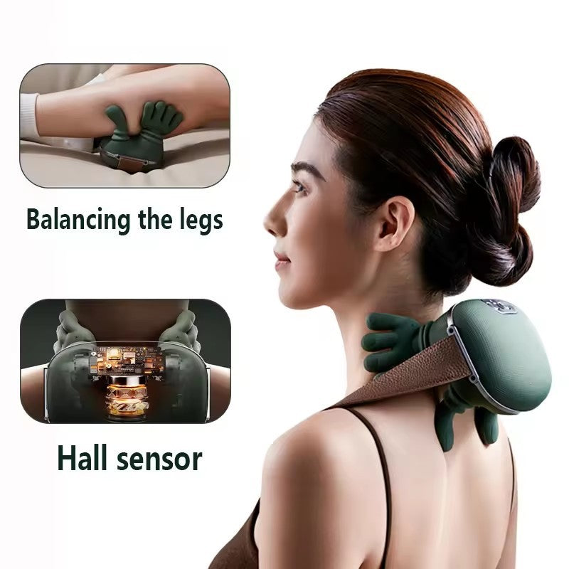 Electric Neck And Shoulder Muscle Massager with hall sensor and balancing feature for enhanced relaxation.